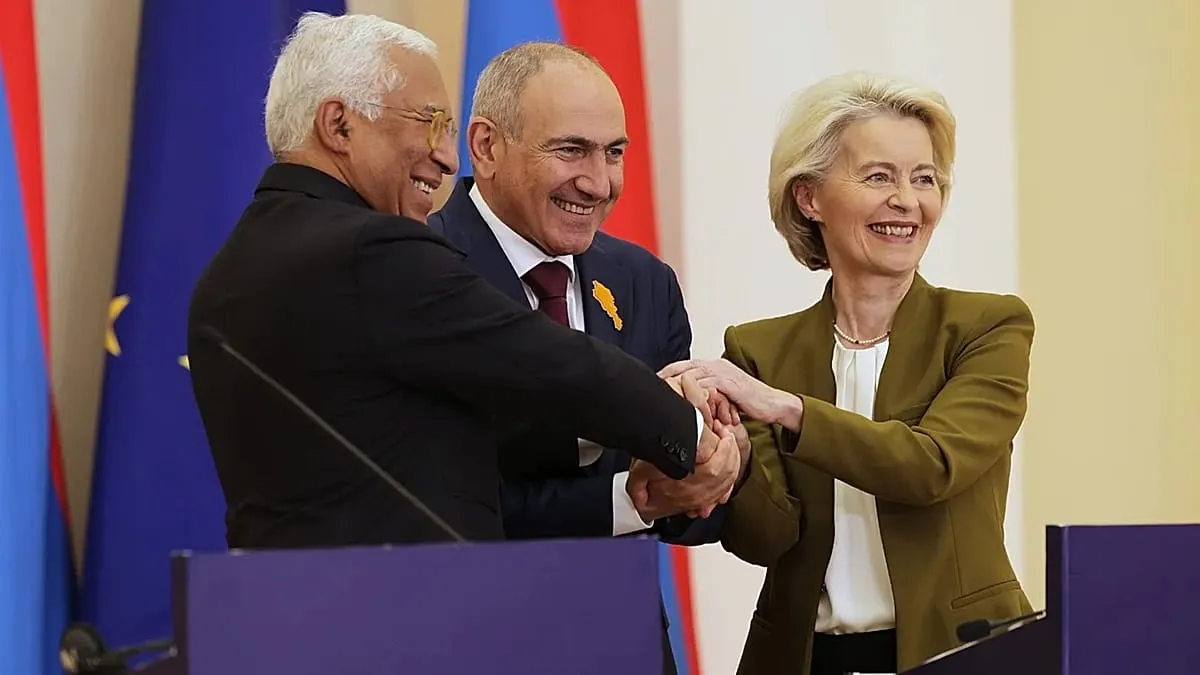 EU swoops in to back Armenia's Pashinyan right before elections, and yes, the timing is a little sus