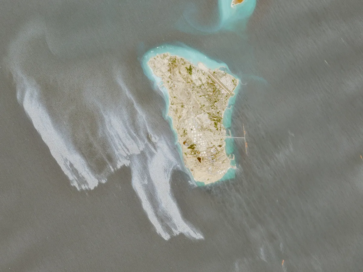 Satellite images reveal suspected oil slick near Iran's Kharg Island