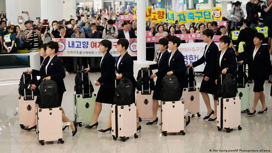 North Korean footballers cross the DMZ and nobody knows how to act